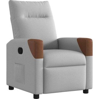 vidaXL Sill&oacute;n Reclinable De Tela Gris Nube Vidaxl