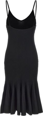Khaite Womens Black Viscose Midi Dress