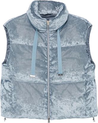 Herno Gilet - Dames - Bodywarmers - Blauw - M - Leer - Jassen