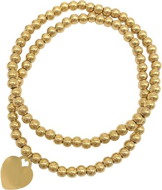 Adornia Water Resistant Ball Bracelets - Set of 2 in Yellow at Nordstrom Rack