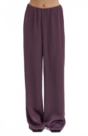 Crescent Womens Audrey Textured Satin Pants In Fig