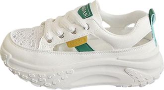 Generic Womens Platform Gym Shoes Arch Support Trainers Women Chunky Platform Sneakers Breathable Cutout Walking Shoes Casual Summer Non Soft Sole Sneakers Wo