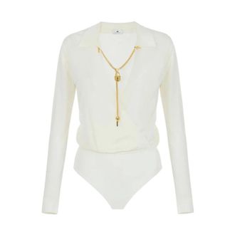 Elisabetta Franchi Dames, Tops, Wit, Maat: L