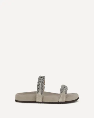 Brunello Cucinelli Ciabatte con decorazione monili a foglia dalloro Woman 38