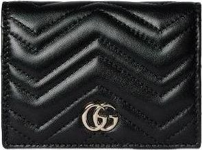Gucci (WMNS) Gucci 26 GG Marmont Short Wallet Black 466492-AAFAX-1000