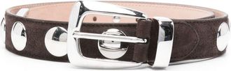 Khaite The Benny suede belt - women - Metal/Calf Suede - 70 - Brown