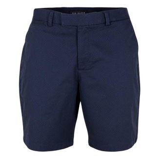 Ted Baker Womens Mens Geometric Regular Shorts (Navy) Cotton - Size Small