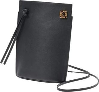 Loewe Pre-owned Cross Body Bags, female, Black, Size: ONE SIZE Pre-owned Pouch Shoulder Bag