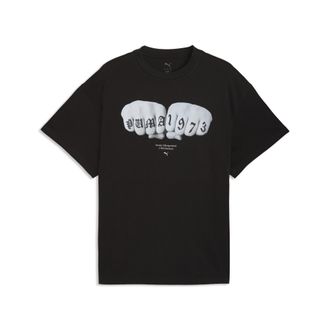 Puma T-shirt da basket oversize Swish N Ink I da uomo, Accessori, Nero, 3XL