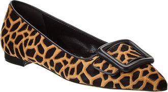 Manolo Blahnik Maysale Haircalf Flat