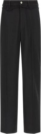 Maison Margiela Replaced Waist Wool Broeken - Heren - Straight fit broeken - Zwart - XL - Katoen - Broeken