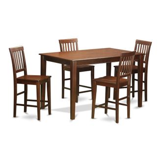 East West Furniture 5 Pc Counter height Table set- pub Table and 4 counter height Chairs