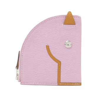 Herm&egrave;s Pink Chevre Leather Coin Purse/Coin Case (Pre-Owned)