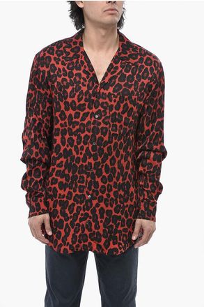 Alexander McQueen Oversize Fit Shirt With Animal Print And Chest Pocket size 17