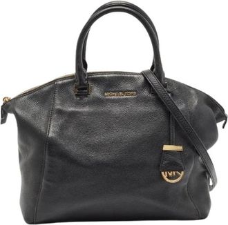 Michael Kors Pre-owned Riley Satchel - Dames - Vintage Handtas - Zwart - ONE Size - Leer - Vintage