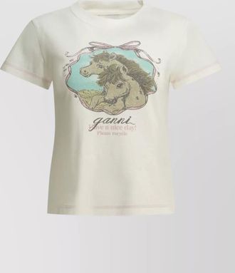 Ganni organic cotton crew-neck t-shirt