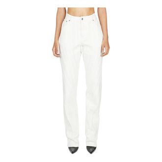 MUGLER Panel Jeans - female - Mugler - Slim Fit Jeans - White - S - Jeans