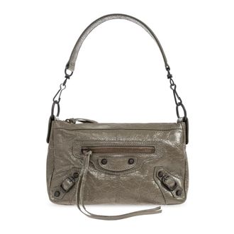 Balenciaga Shoulder Bags, female, Green, Size: ONE SIZE Le City Moto Mini