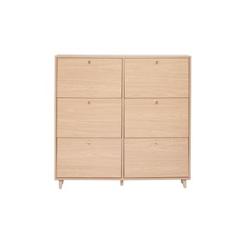 Miliboo Zapatero Con Acabado De Roble Claro 126 Cm Silvestre
