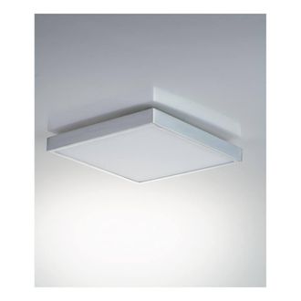 Netlighting Domo Square LED Flush Ceiling Lamp Chrome 4000K in Grey