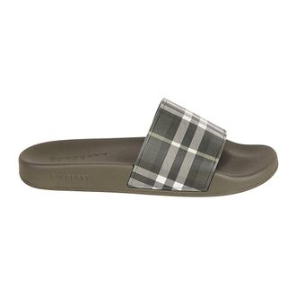 Burberry Sliders, male, Brown, Size: 12 US Check Slides