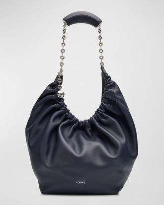 Loewe Squeeze Medium Shoulder Bag in Napa Leather