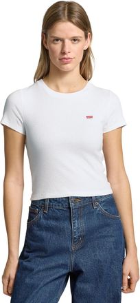Levi's Dames/Dames Essential Geribbelde Sport Gewaad Top (Wit)