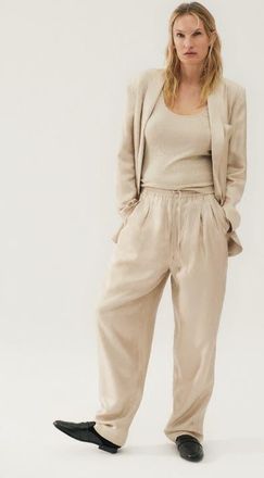 Silk Laundry TWILL SLOUCH PANTS HAZELNUT at Nordstrom, Size Medium Au