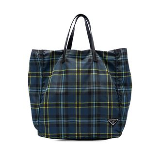 Prada Pre-owned Prada Tessuto Stampato Plaid Tote Ladies 7L7EO06OLXQZEZRQ