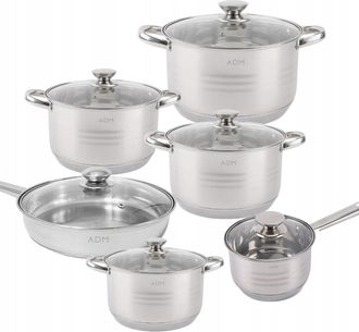 OEM Juego De Utensilios De Cocina De Acero Inoxidable Adm, 12 Piezas