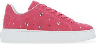 Stuart Weitzman Fuchsia Suede Sneakers