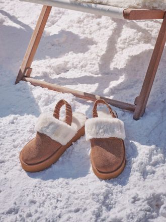 Fat Face FatFace Josie Tan Brown Back Strap Mule