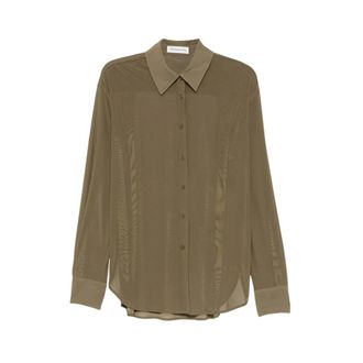 Frankie Shop Dames, Blouses & Shirts, Groen, Maat: XS Poliester