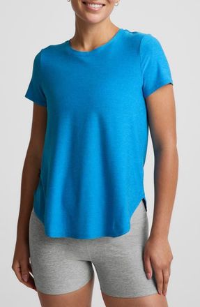Beyond Yoga On the Down Low T-Shirt in Malibu Lagoon Heather at Nordstrom, Size X-Large