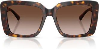 Jimmy Choo London 54mm Gradient Square Sunglasses in Havana /Brown Gradient at Nordstrom
