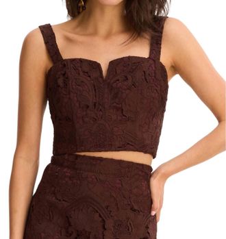 Allison New York Emery Tank Top In Chocolate Brown