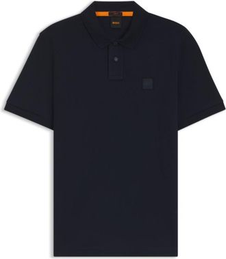 BOSS Extra-slim-fit stretch-cotton shirt with logo tape