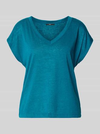 Zero T-Shirt aus Viskose-Mix mit V-Ausschnitt in Hellblau Melange, Gr&ouml;&szlig;e 34