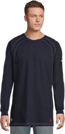 Ariat Big Tall FR Work Crew T-Shirt Mens Clothing Navy : 2XL Tall, Cotton