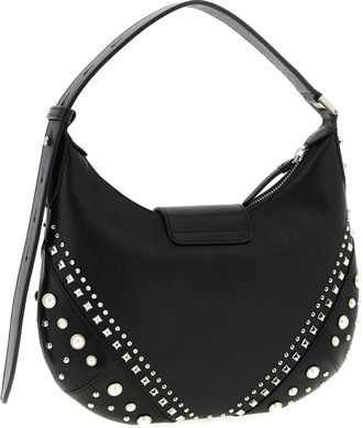 Jimmy Choo London Womens White Lamb Leather Shoulder Bag