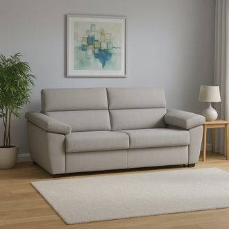 Dmora Sof&aacute; Cama 2 Plazas Fisciano, Desenfundable, Con Almacenaje, Fabricado En Italia, Apertura Abatible, 205x95 Cm Gris Claro