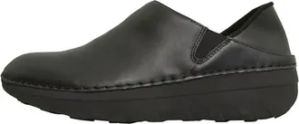 FitFlop Womens Superloafer Shoes In Black Leather