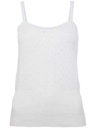 J.W.Anderson Logo-Embroidered Pointelle Top