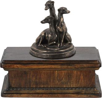 OEM Whippet, Galgo Ingl&eacute;s: Urna Para Cenizas De Perro, Urna Cl&aacute;sica Con Estatuilla, Urna Elegante Con Perro De Art-dog