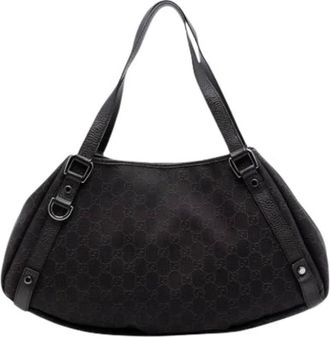 Gucci Pre-owned Shoulder Bags, female, Brown, Size: ONE SIZE Pre-owned Denim Tote