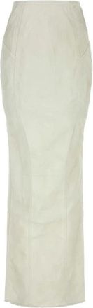 Entire studios Witte Denim Channel Rok - Dames - Maxi Rokken - Wit - XS - Denim - Rokken