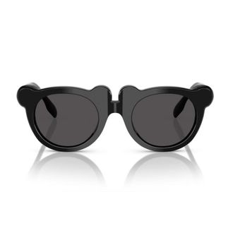 Burberry Round Full Rim Sunglasses - Black