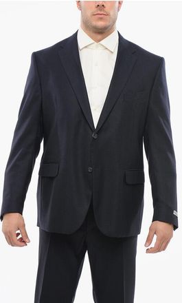 Nino Danieli Hopsack-patterned Blazer with Flap Pockets size 60