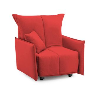 Talamo Italia Sofa Cama Almerinda, Sof&aacute; Individual, 100% Made In Italy, Sill&oacute;n De Sal&oacute;n Con Apertura Trolley, En Tela Acolchada, Con Reposabrazos Est&aacute;ndar, Cm 110x9
