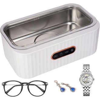 Elle Limpiador Ultras&oacute;nico De 400 Ml, M&aacute;quina De Limpieza Ultras&oacute;nica Profesional De 45 Khz Con 4 Modos De Limpieza, Control T&aacute;ctil, Tanque Ultras&oacute;nico De 